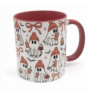 Cute Ghost Mug (Red Interior)