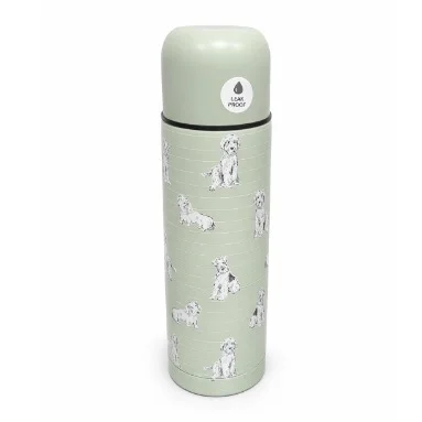 Dog Print Insulated Flask — Hot & Cold Drinks (500ml)