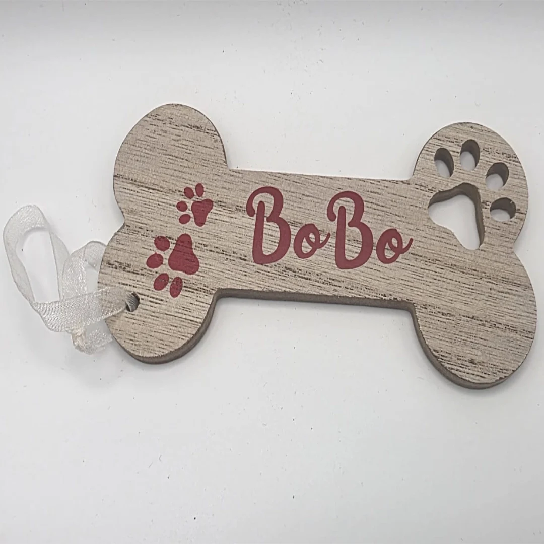 Personalised Dog Bone Bauble