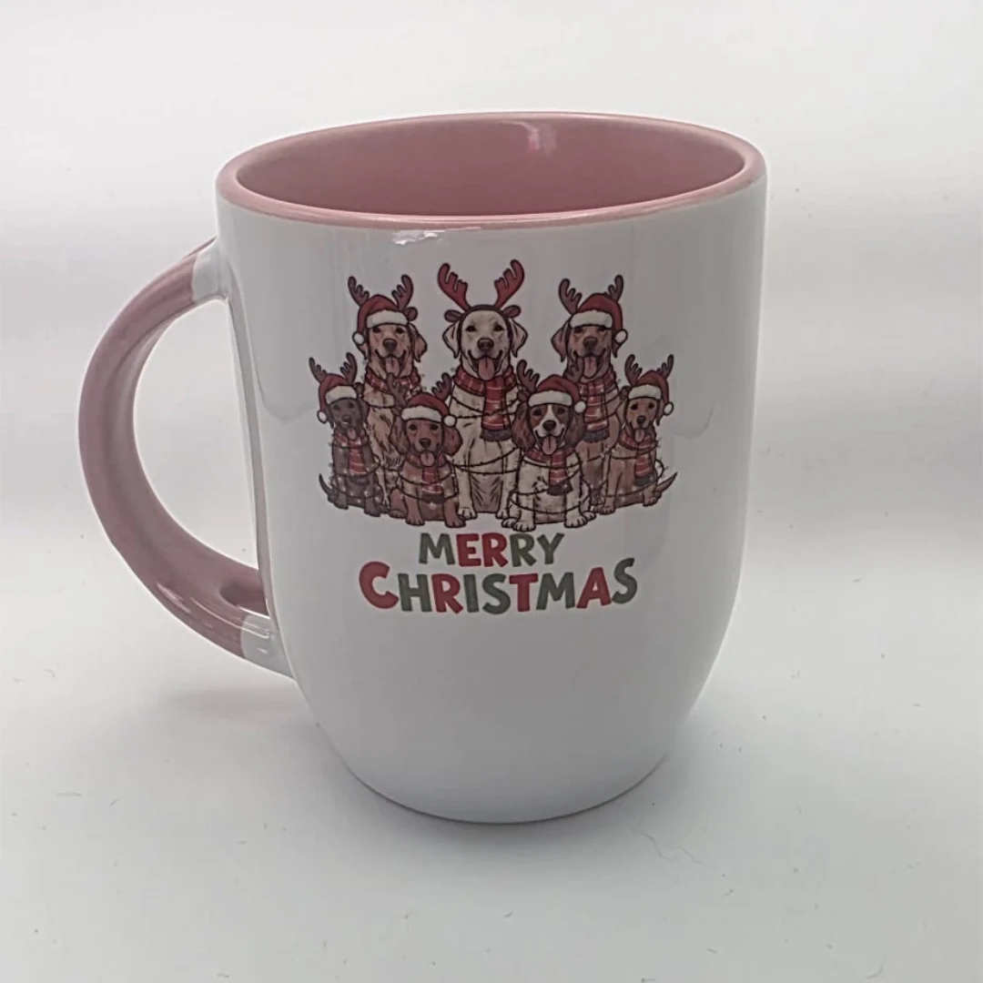 Merry christmas dogs mug