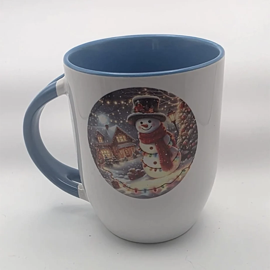 Snowman Winter Scene Mug
